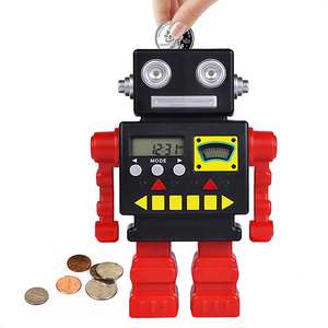 Tirelire d'argent d'épargne de pièce de monnaie de compte numérique de robot