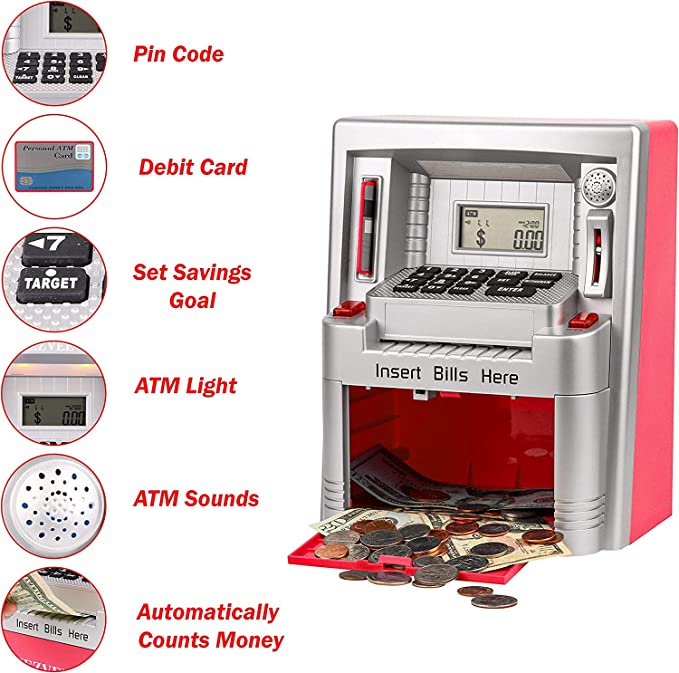 ATM Toy Coin Money Piggy Bank