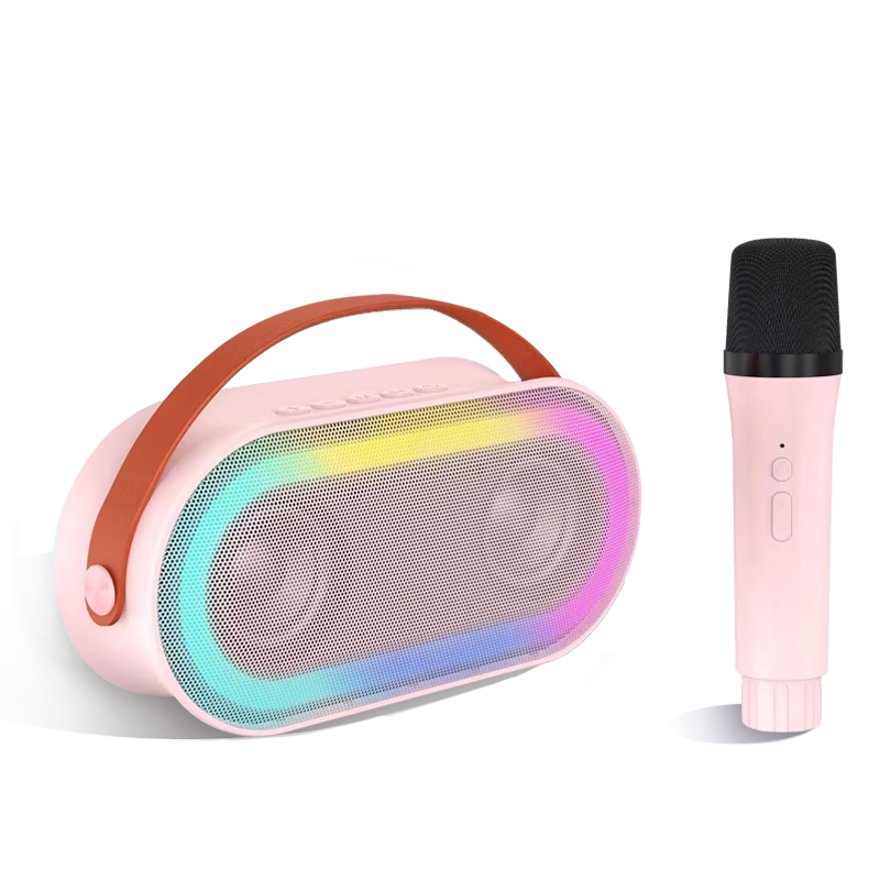 Mini machine de karaoké pour enfants, Karafun Premium avec des milliers de chansons, haut-parleur Bluetooth portable avec 2 microphones sans fil, cadeaux d'anniversaire pour filles de 3 à 12 ans et adultes, jouets pour tout-petits